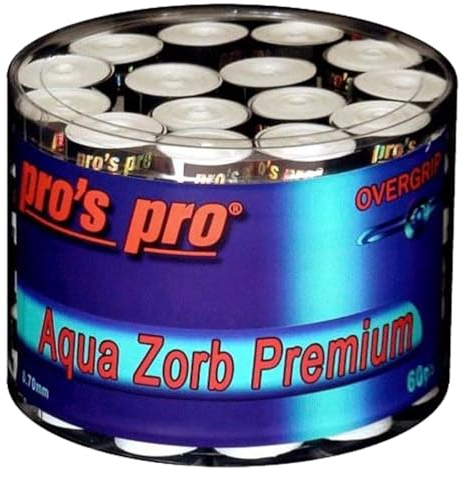 Generisch Pros Pro Aqua Zorb Premium 60er Weiss Tennis Griffbänder