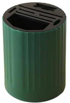 kesurpae Convenient Knife Block Set Easy To Pick Up And Place In One Second Plastic Kitchen Knives Sets With Block Neatly Stored, blackish green