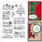 GLOBLELAND Weihnachtsstempel Mit Deutschem Text Weihnachtsbaum Stempel Glöckchen Silikonstempel Für DIY Scrapbooking Fotoalbum Dekorative Karten 6.3x4.33Inch