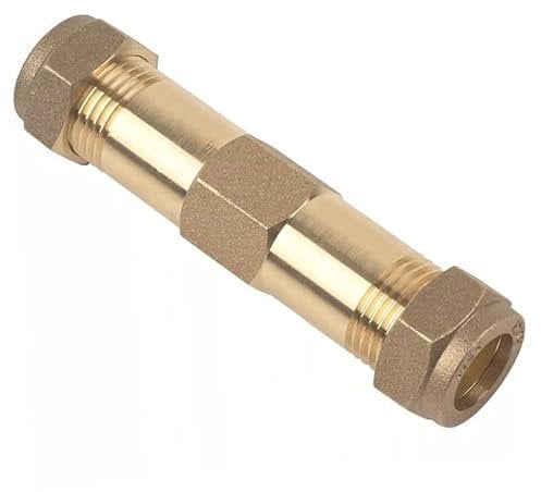 ODSUPPLIES 22mm Brass Compression Repair Coupling (WRAS Approved, 5 Year Guarantee, Max Pressure 16 Bar)