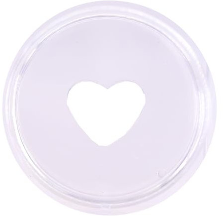 ITSYHPRO Binderinge, Erweiterungsscheiben, Liebesherz, für DIY-Planer, Sammelalben (transparentes Herz, 35 mm), 100 Stück