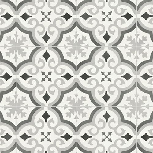 Grey Modern Designer Effect Anti-Slip Vinyl Flooring for Kitchen, Bathroom, & Living Room, 3.5mm Thick Cushion Backed Vinyl Sheet, 5 Years Warranty-2 X 2 mt