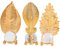 PRETYZOOM Eisenblatt und Kristallkugel luxuriöses Dekoration Golddekor weihnachtsdeko beleuchtet innen weihnchtsdeko luxuriöser Blattschmuck Metallblatt und Glaskugel Golden