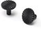 SORWDUERM Lot de 5 Boutons de Porte et Poignées de Tiroir Noirs Plats pour Cuisine Salle de Bain Armoire Commode - en Alliage de Zinc
