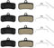 4 Paare Halb Harz Halbmetall Fahrrad Scheibenbremsbeläge für D03S D02S Saint BR-M810 M820 Zee M640 XTR-M9120, Deore XT BR-M8020,Tektro HD M745 735 725 750 TRP
