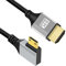 chenyang Câble HDMI 2.1, HDMI mâle vers micro HDMI mâle coudé à 90 degrés à gauche 8K @ 60 Hz 4K @ 120 Hz 48 Gbps ultra haut débit plaqué or 0,5 m pour TV, moniteur, ordinateur