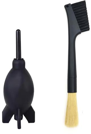 Reinigungsbürsten-Set für Espressomaschinen mit Siebträger-Reinigungsscheibe (2 Head Brush with Rocket air Blower)