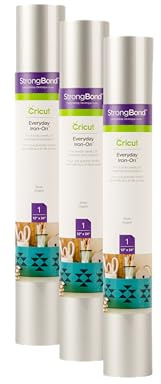 Cricut Everyday Iron On, Silver | 3-Pack of 2ft Rolls (12 x 24) - HTV Heat Transfer Vinyl for Shirts, Décor & More - Compatible with Cricut Machines & Heat Presses