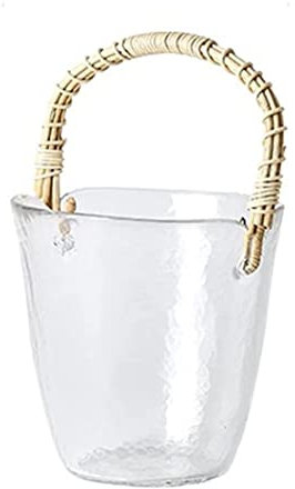 BOGAZY Eiskübel Eiskübel Tragbarer Kreativer Sektkübel Glas Eiskübel Haushalt Weinkübel Eiswürfel Aufbewahrung(B)