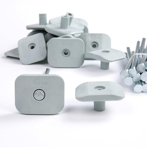 your GEAR Safety Peg – Vorzeltteppich Befestigung Set – 20 Camping Heringe mit Trittschutzkappe aus Stahl – Zeltbodenheringe für Teppich, Bodenplane, Vorzelt und Outdoor