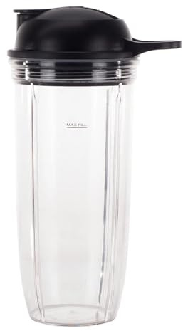 Mixing Cup,32 Oz Cup and to-Go Lid Replacement Parts,Compatible for NutriBullet,for Pro 1000, Combo and Select Blenders