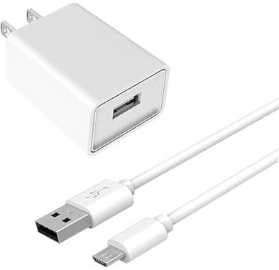 Chargeur de rechange Eufy Baby Monitor pour Eufy (à la fois appareil photo et écran), VAVA (pour appareil photo, pas écran), moniteur bébé, V-Tech, compatible avec Motorola 5 V 2 A Micro USB cordon de