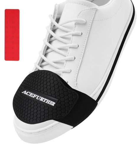 VOSSOT Protector Zapatos Moto Ergonómico Antideslizante Cierre Ajustable, Cubrezapatos Impermeable Goma Resistente Adhesivo Reflectante Rojo Mayor Seguridad Nocturna, Accesorio Universal Motociclistas