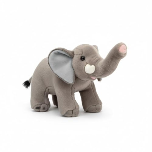 Elefant Plüschtier, Realistisches Stofftier, Weiches großes graues Rüsseltier, süßes Kuscheltier for, Erwachsene & Safari Dekor