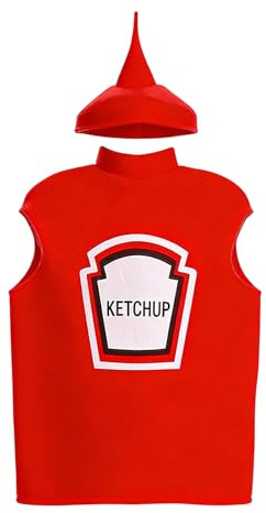 Matoebyr Déguisement Ketchup Et Moutarde, Costume De Ketchup Et Moutarde Nouveauté, Idéal Pour Carnaval, Fêtes Costumées, Soirées À Thème, Événements Sur Scène, Cosplay, Halloween