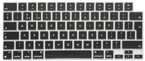Tastatur Schutz für MacBook Air 13,6/15 Zoll mit M4 M3 M2 Chip 2025-2022 Modell A3241 A3240 A3113 A3114 A2681 A2941, Silikon Tastaturschutz Abdeckung mit DE Layout, Staubschutz für Laptop Zubehör
