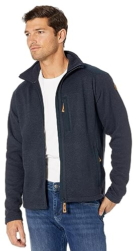 Fjallraven Herren Buck Fleece Fleecejacke, Dark Navy, XS