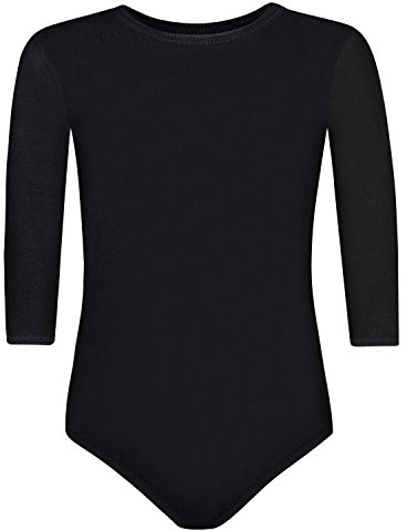 Assoluta Mädchen Kinder 3/4 Arm Gymnastikanzug Ballettbody di Cotone 140