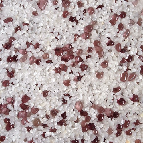 20kg Buntsteinputz Mosaikputz 1-3mm SOP38 Weiß (Naturkorn) + Glas Aubergine Wandputz - Hergestellt in Bayern -
