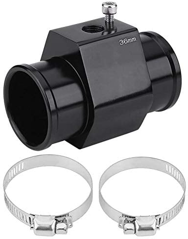 Sensore di temperatura dell'acqua Tubo di alluminio Temperatura dell'acqua per auto Tubo di giunzione per tubo flessibile Sensore adattatore nero(36mm)