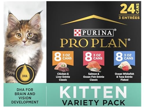 Purina Pro Plan High Protein Wet Kitten Food Variety Pack, DEVELOPMENT Kitten Favorites - (Pack of 24) 3 oz. Cans