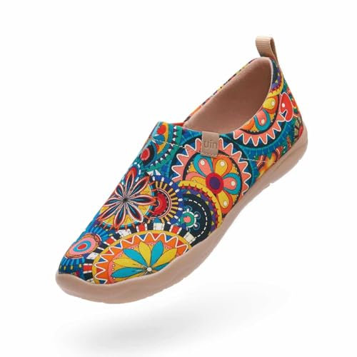 UIN Blanco Zapatillas Granada de Tinta el Naturalista Comodos Verano Planos Mujer Blossom 36