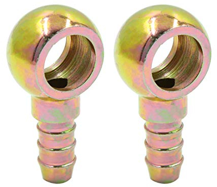 sourcing map 2Stk 10mm ID Schlauchkupplung 16mm Banjo Fitting Kraftstoffleitung Adapter für Motorrad Auto