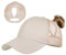 TMEOG Baseball Cap Damen Basecap Frauen Kappe mit Netz Pferdeschwanz Cap mit Loch für Zopf Baseballkappe Sommer Cappy Unifarben Sportkappe Atmungsaktiv(Khaki)