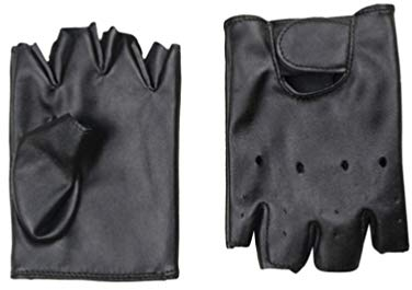 - Guantes de Piel para niños, sin Dedos, Media Dedo, para niños, niñas, al Aire, equitación, Pesca, Patinaje, Caza, Escalada, 1 par, 5-13 años de Edad