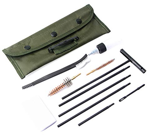 Edinber Reinigungsset für Gewehr, 11-teiliges Set, Schrotflintenreiniger, Bürstenstab-Wartung für 0,22 Kal, Reinigungsstab, Nylon-Bürstenreiniger, Pistole, Reinigungswerkzeug mit Tasche