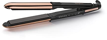 BaByliss Straight And Curl Brilliance Hair Straighteners - Curved Metal Design Easy Styling, Smoothing Titanium Plates, Ionic Anti-Frizz, Fast 15 Second Heat Up, 5 Heat Settings Up To 235°C, 2481U