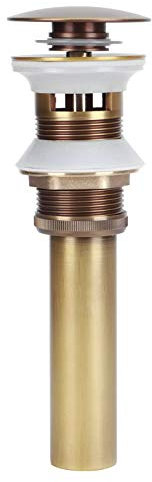Messing Popup-Abflussstopfen, Waschbecken-Ablasskolben ohne Überlauf, Waschbeckenabfluss-Abdeckung Popup-Abflussfilter(with holes)