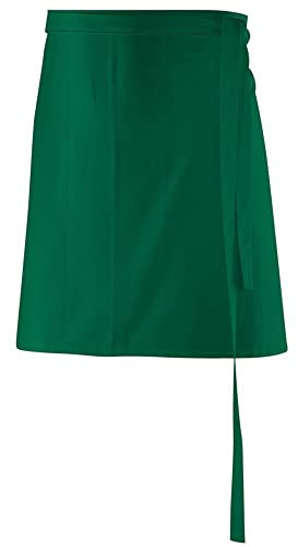 EXNER Vorbinder, Gastro-Schürze, Küchen-Schuerze, Baumwoll-Mischgewebe, B 80 x H 45cm, Farbe flaschengrün