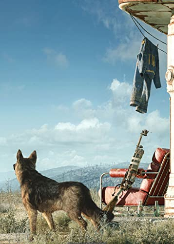 Displate Offiziell Fallout MetallPoster Magnetische Befestigung Inklusive Lizenziert Bilder Hochwertiges Poster Fallout 4 Key Art - Protector Poster 45 cm x 32 cm