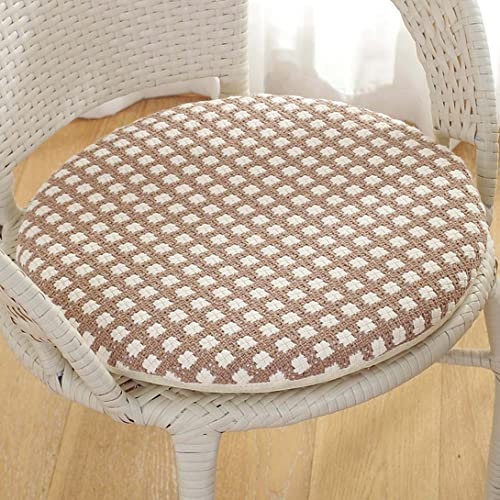 Runde Sitzpolster, Stuhlkissen, waschbar, für Esszimmer, Küchenstuhl, weiche Sitzkissen, Stuhlmatte für drinnen und draußen, Zuhause, Garten, Büro (1 Stück - 35 cm, C)