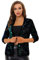 Allegra K Damen Pailettenjacke Glitzer Elegant Blazer Langarm Pailletten Party Club Offen Jacke Jacken Grün XS