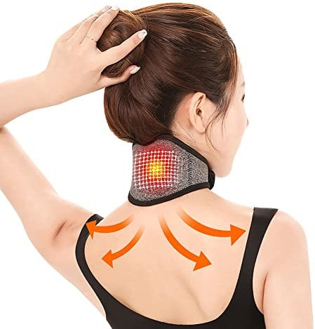 XGOPTS Magnetic Self Heating Neck Support Brace Cervical Collar Tourmaline Neck Brace Magnetic Therapy Neck Wrap for Neck Injury Pain Stiff Neck Stiffness Headache Cervical Spondylopathy