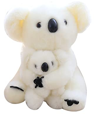 ISAKEN Koala Kuscheltier mit Baby, 30CM Niedlich Plüschspielzeug Koala mit Baby Plüschtier Kuscheltier Stofftier Koala Bär Plüschpuppe Geburtstagsgeschenk für Baby Kinder Mädchen