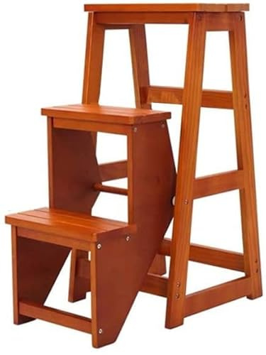 Holzleitern, Shop Massivholzleiter Hocker Buchhandlung Multifunktions-Bücherregal Einseitige Stehleitern/Isolierung: Vollisolierte Haushaltsleiter