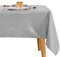 JIUZHEN Abwischbare wasserdichte Tischdecke für Küche Leinen Stoff Tischdecken für Picknick, Camping, Innen, Außen,135x260CM,Hellgrau