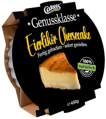 Cakees | Frischkäsekuchen Eierlikör | aus 100% natürlichen Rohstoffen | lange haltbar | 450 g