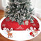 Couverture de Sapin de Noël 120 cm - Rouge et Blanc - Jupe avec Pays des Merveilles d'Hiver - En Polyester - Cache Pied pour Décoration de Fête