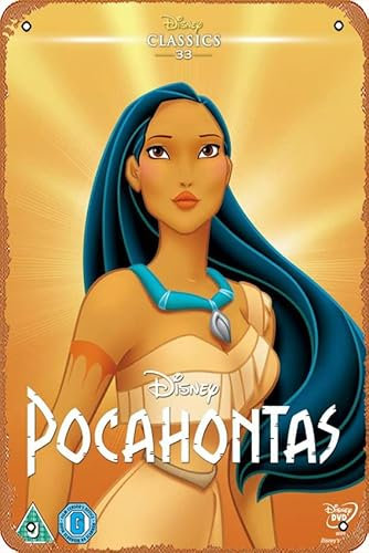 Pocahontas Poster 20,3 x 30,5 cm – Retro-Vintage-Metall-Blechschild für Zuhause, Bar, Kneipe, Garage, Dekoration, Filmgeschenke