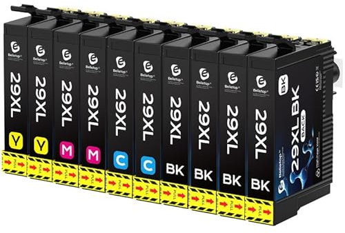 belietop Multipack 29 XL Patronen Ersatz für Epson 29XL für Epson XP-235 XP-245 XP-255 XP-332 XP-335 XP-342 XP-352 XP-345 XP-432 XP-435 XP-442 XP-445 (4 Schwarz,2 Cyan,2 Magenta,2 Gelb)