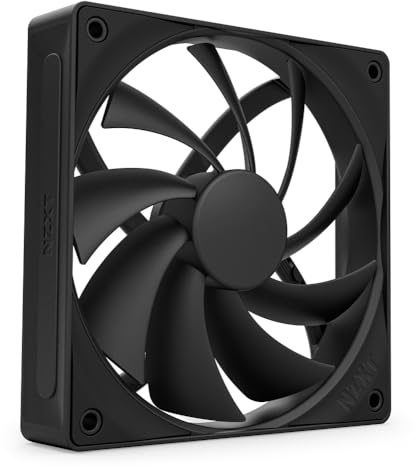 NZXT F120Q | Ventola silenziosa 120mm | Aspirazione o scarico | Telaio smussato e flusso concentrato | Cuscinetti fluid. | Rumore ridotto | Controllo PWM | Nero