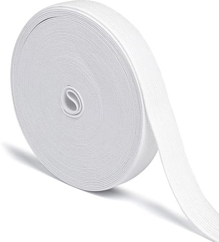 20 Meter Gummiband Weiß 15 mm Breit Gummibänder Nähen dick Hosengummi Elastische Band gummizug Gummilitze stoffband zum Nähen sewing elastic band white für DIY Handwerk, Kleidung (20 M-1.5 cm Weiss)
