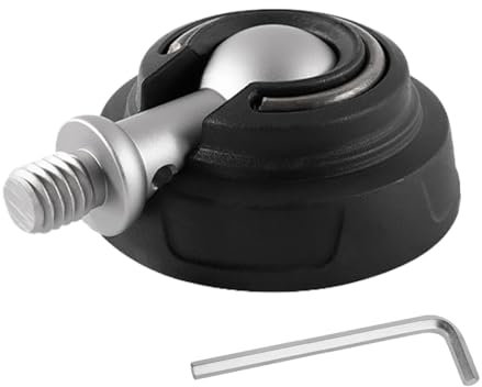 Universal 3/8 Rubber Foot Tripod Rubber Stainless Steel Non Slip Foot Pad Ball Head Design 50mm Diameter Camera Tripod Foot Replacement Photography Accessories for Tripod Monopod