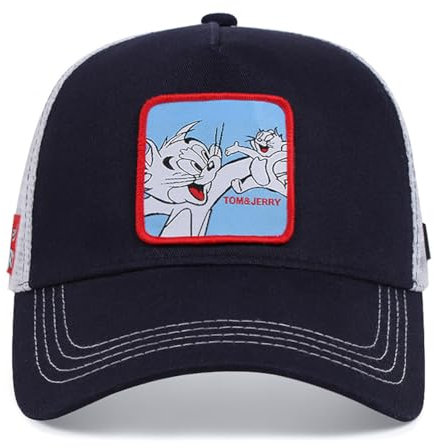 Tom Jerrys Baseball Cap Hat Anime Snapback Cap Hip-Hop Flat Adjustable Hat, mehrfarbig, Einheitsgröße