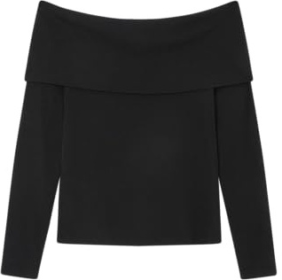 Springfield Top para Mujer de Hombros Descubiertos, Colección Culpables, Negro, L