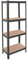 OcioDual Schwerlastregal Grau Tiny, Haushaltsregal, Kellerregal, Standregal, Metallregal, 150x60x30cm, Regal Keller, Regale für Kellerraum, Küchen Organizer Regal, 240kg, 4 MDF-Regale